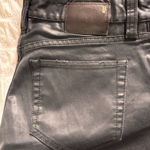 R13 Black Coated Skinny Jeans Made in Italy - Picture 7 of 12
